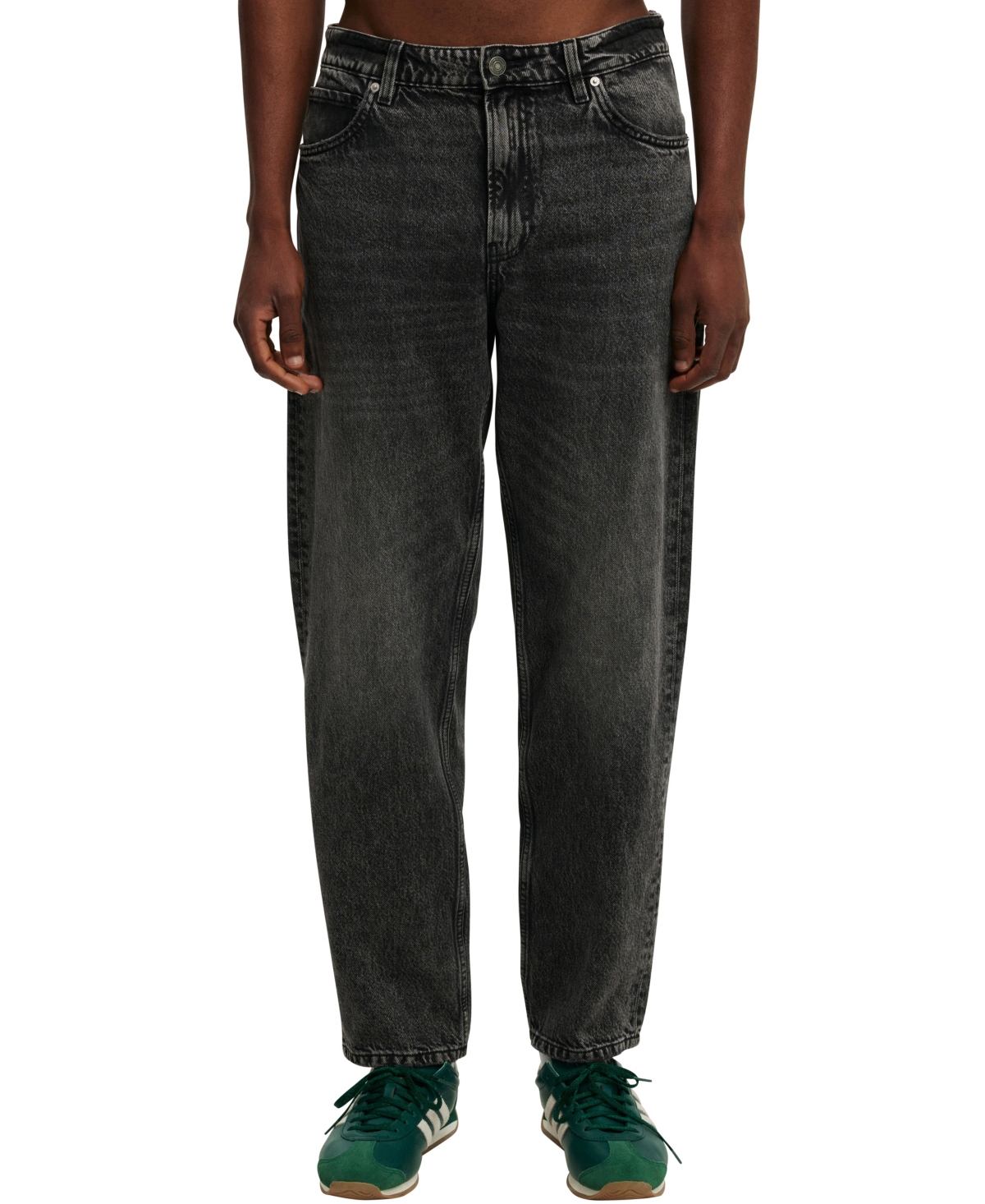 Shop Cotton On Men's Baggy Jean In Domino Black