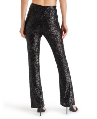 Women's Citrine Sequined Flared Pants
