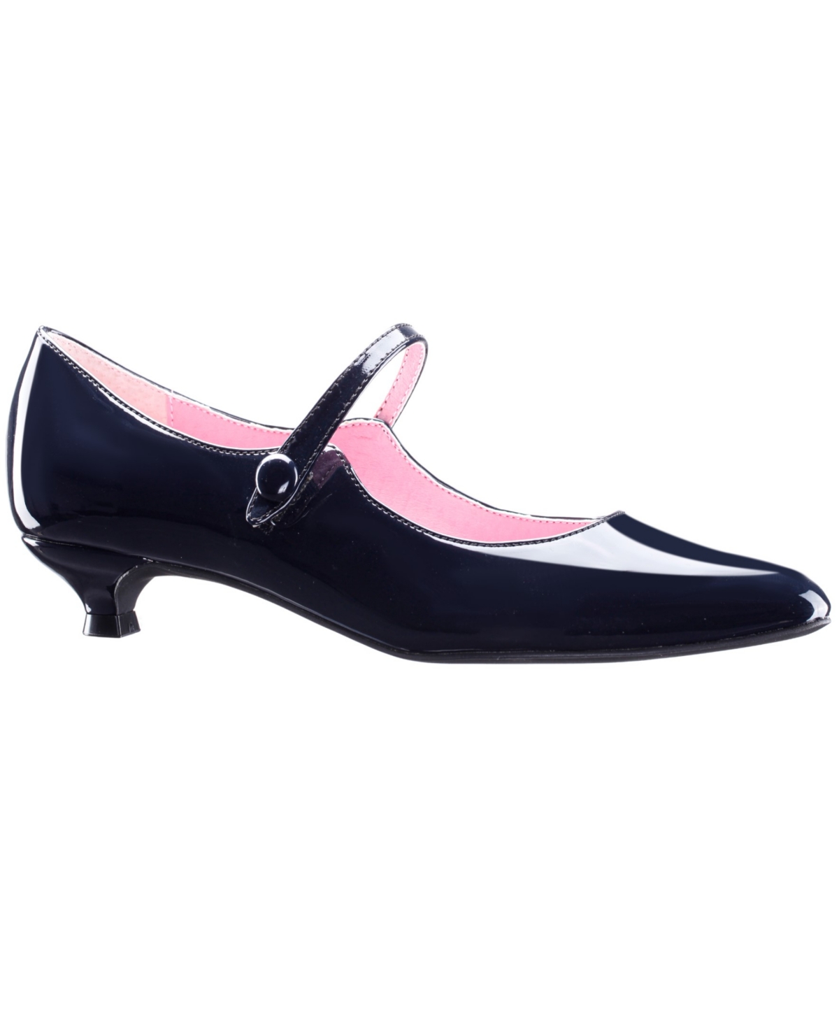 Nina Women's Chic Retro Mary Jane Low Heel Pumps In Black