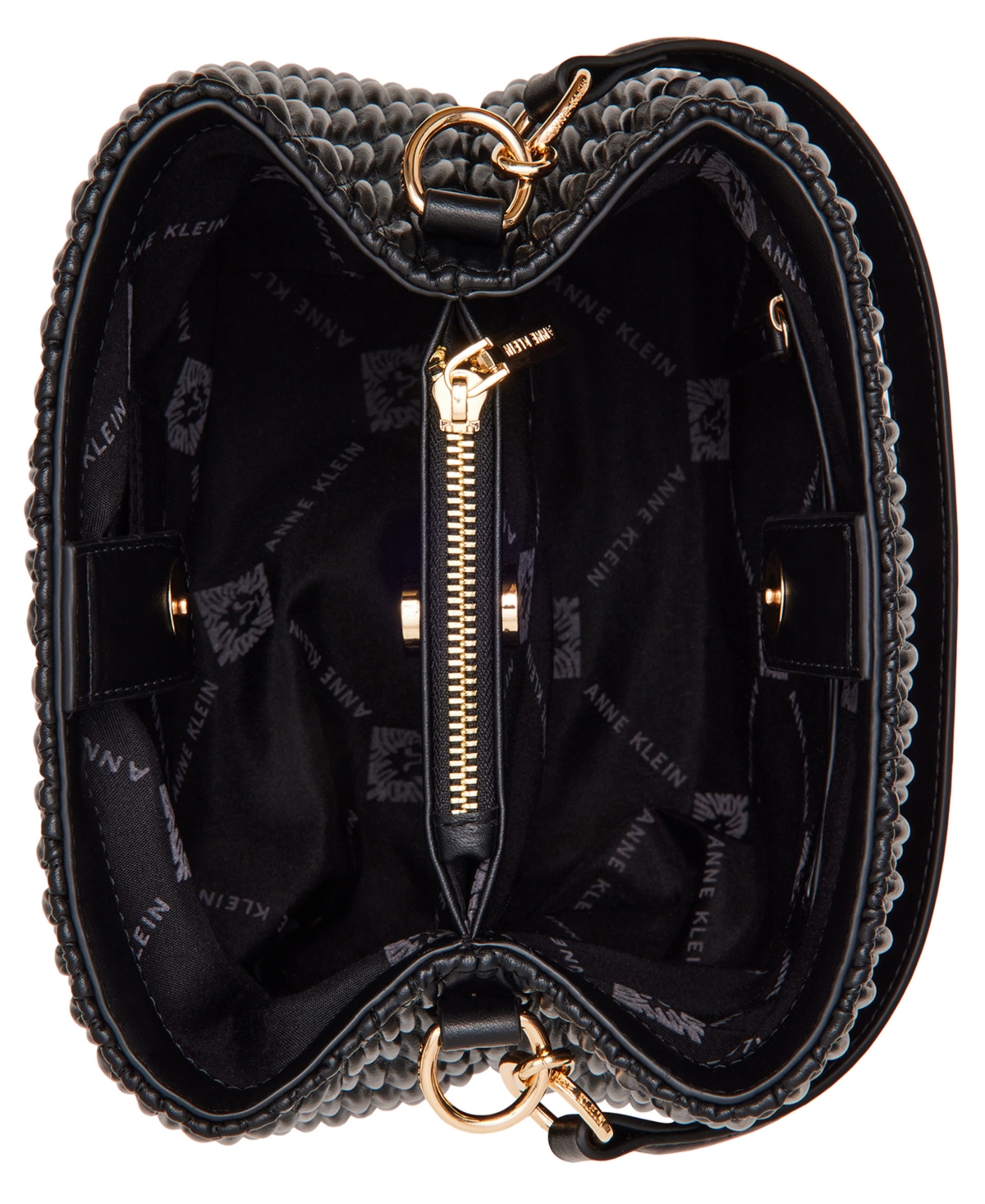 Anne Klein Ruched Quilted Medium Bucket Bag