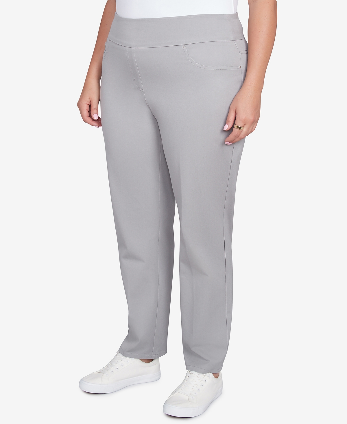 Ruby Rd. Plus Size Soft Hand Twill Bi-Stretch Pull-On Pants