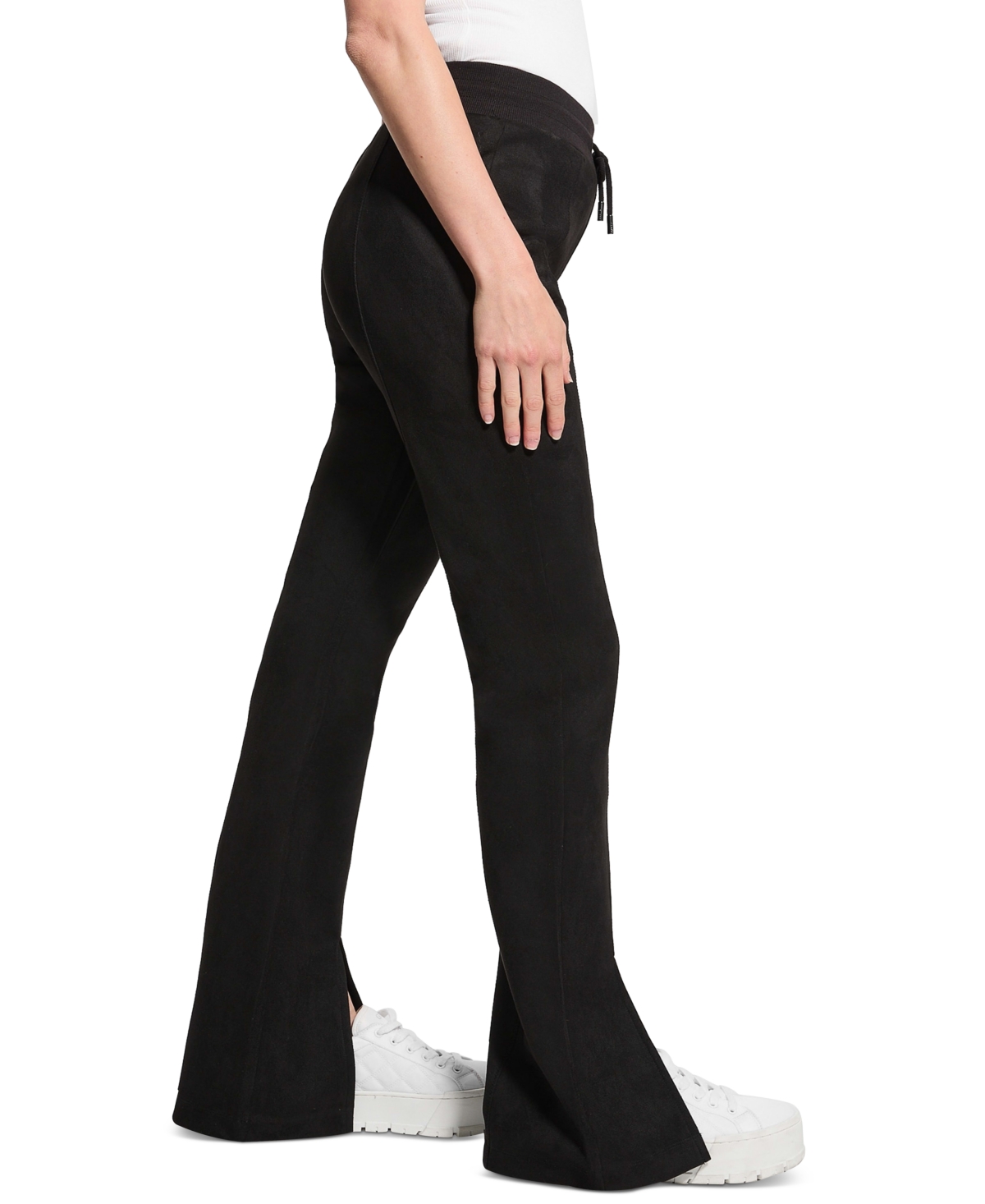Guess Women's Scuba Suede Slit-Front Tie-Waist Pants