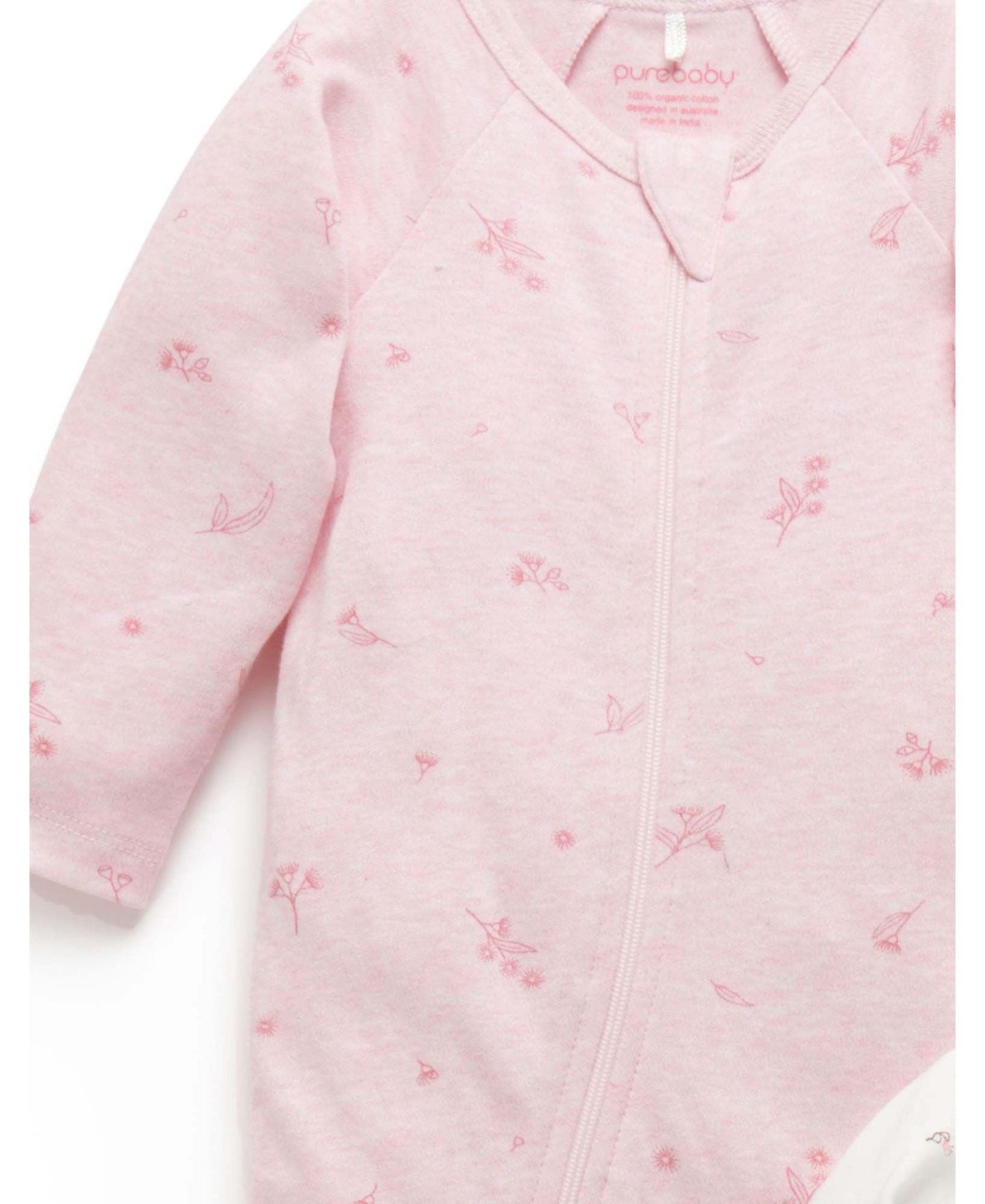 Комбинезоны Purebaby 2 Pack Zip Coverall для девочек-малышей, цвет: Розовый — фото 4