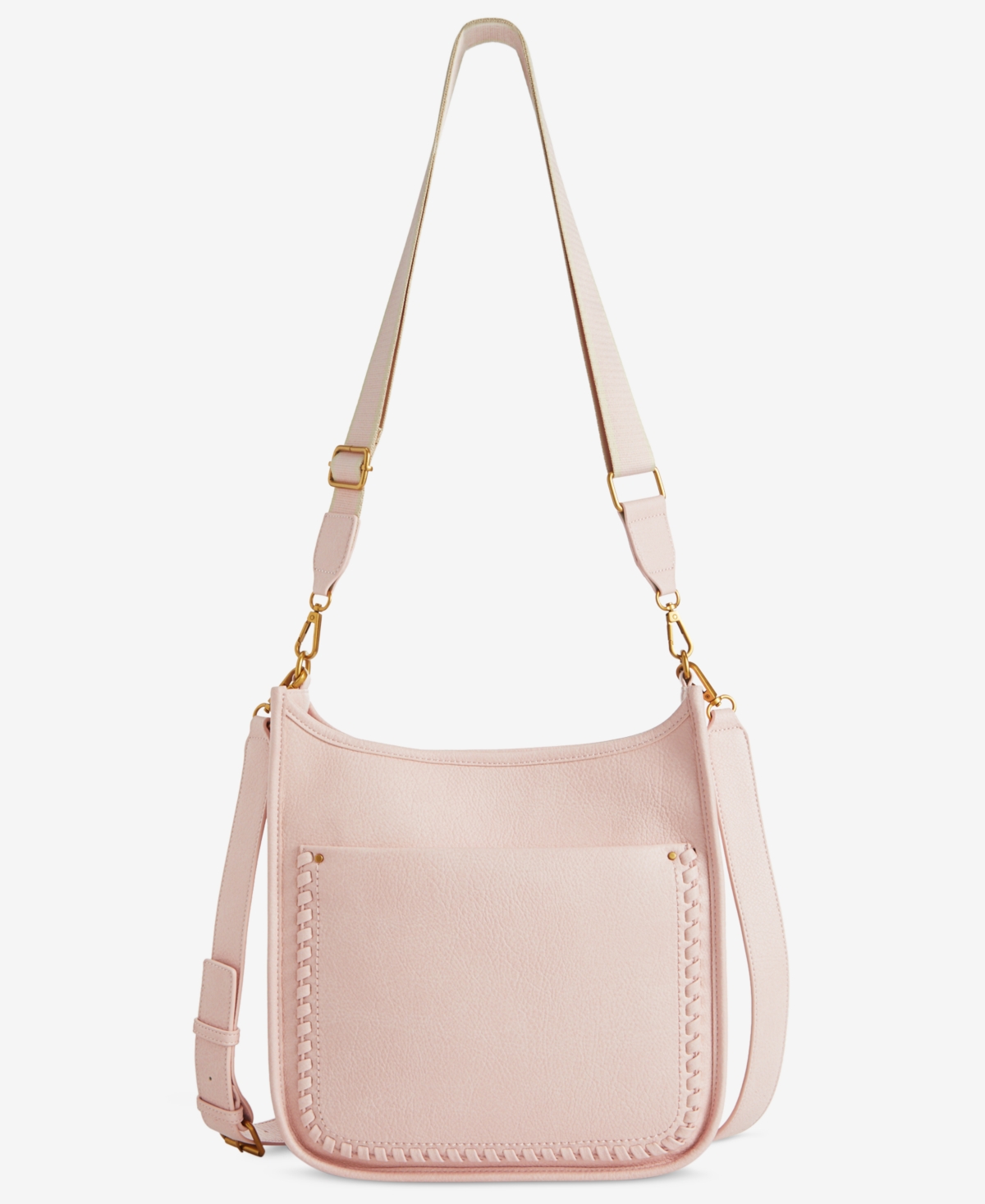 Whipstitch Medium Crossbody, Exclusively at Macy's - Rose Ash