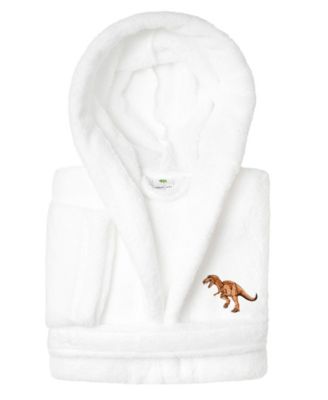 Kids Dino Super Plush Double Brushed Hooded Bathrobe