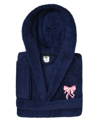 Kids Bow Super Plush Double Brushed Hooded Bathrobe