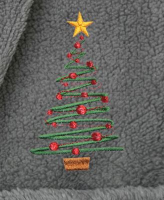 Christmas Tree Kids Super Plush Double Brushed Hooded Bathrobe