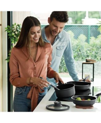 Leo Stone+ Nonstick Ceramic 7" Sauce Pan with Lid Recycled, 2.1qt