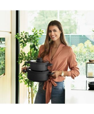 Leo Stone+ Nonstick Ceramic 8" Stock Pot with Lid Recycled, 3qt