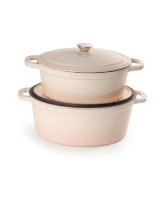 Neo 3pc Cast Iron Cookware Set, Fry Pan & Round Dutch Oven