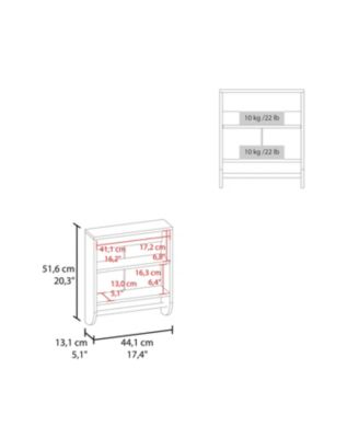 Goodyear Medicine Cabinet in Melamine With a Towel Bar, White