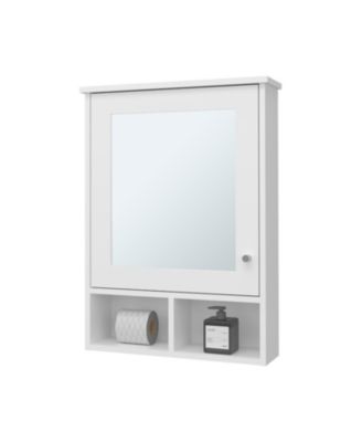 Goodyear Medicine Cabinet in Melamine With a Towel Bar, White