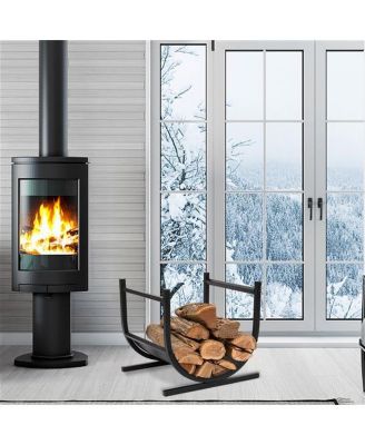 U-Shaped Firewood Holder for Efficient Storage and Organization