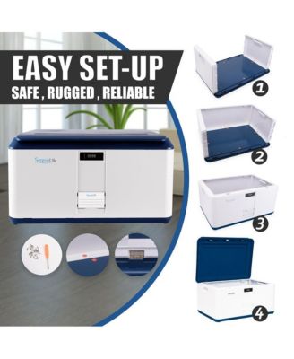 Security Locking Storage Container Bin, 21 Gallon Capacity