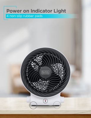 BLACK+DECKER Dual Function Desktop Heater & Fan, 3 Settings, 750W/1500W Space Heate, White