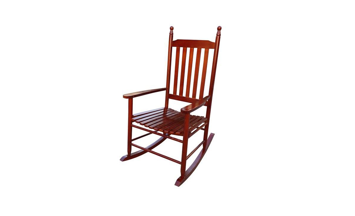Slickblue Wooden Porch Rocker Chair for Relaxing Outdoor Comfort – Durable Design for Patios, Porches, and Gardens
