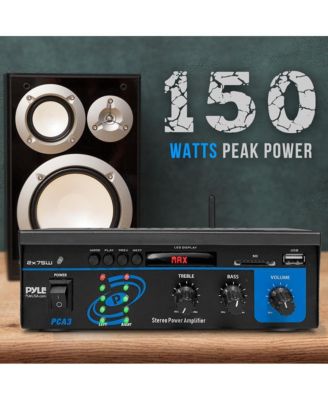 Stereo Power Speaker Amplifier With USB, SD, Bluetooth & FM, 150 Watt