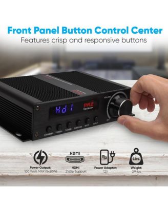 5.1-Channel Wireless Bluetooth Amplifier With HDMI Output, FM Radio, & Digital LED Display, 100 Watt