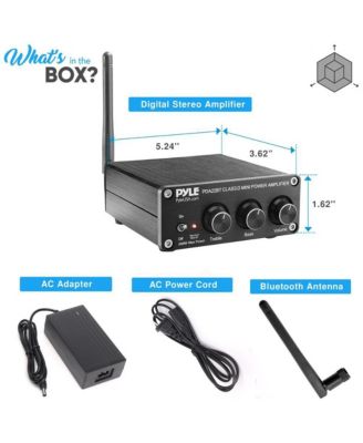 Compact Bluetooth Stereo Power Amplifier With 2 x 100 Watt Max Output