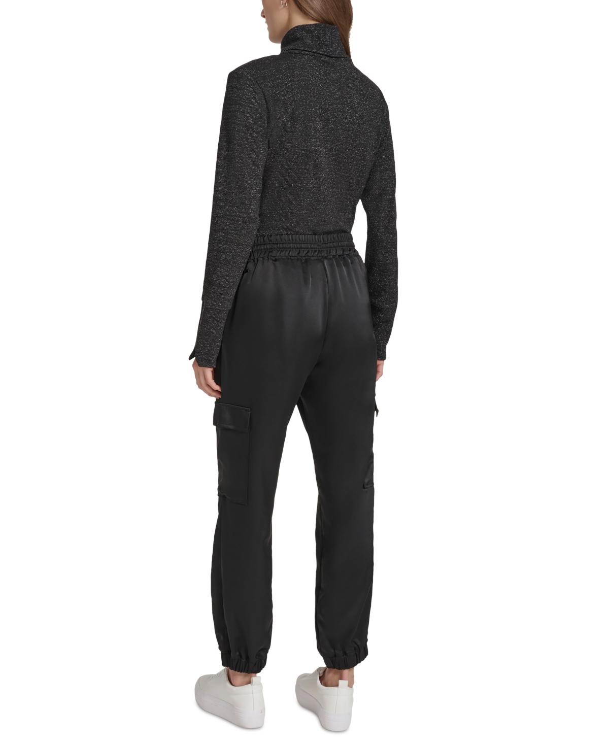 Andrew Marc Sport Women's Satin Cargo Jogger Pants