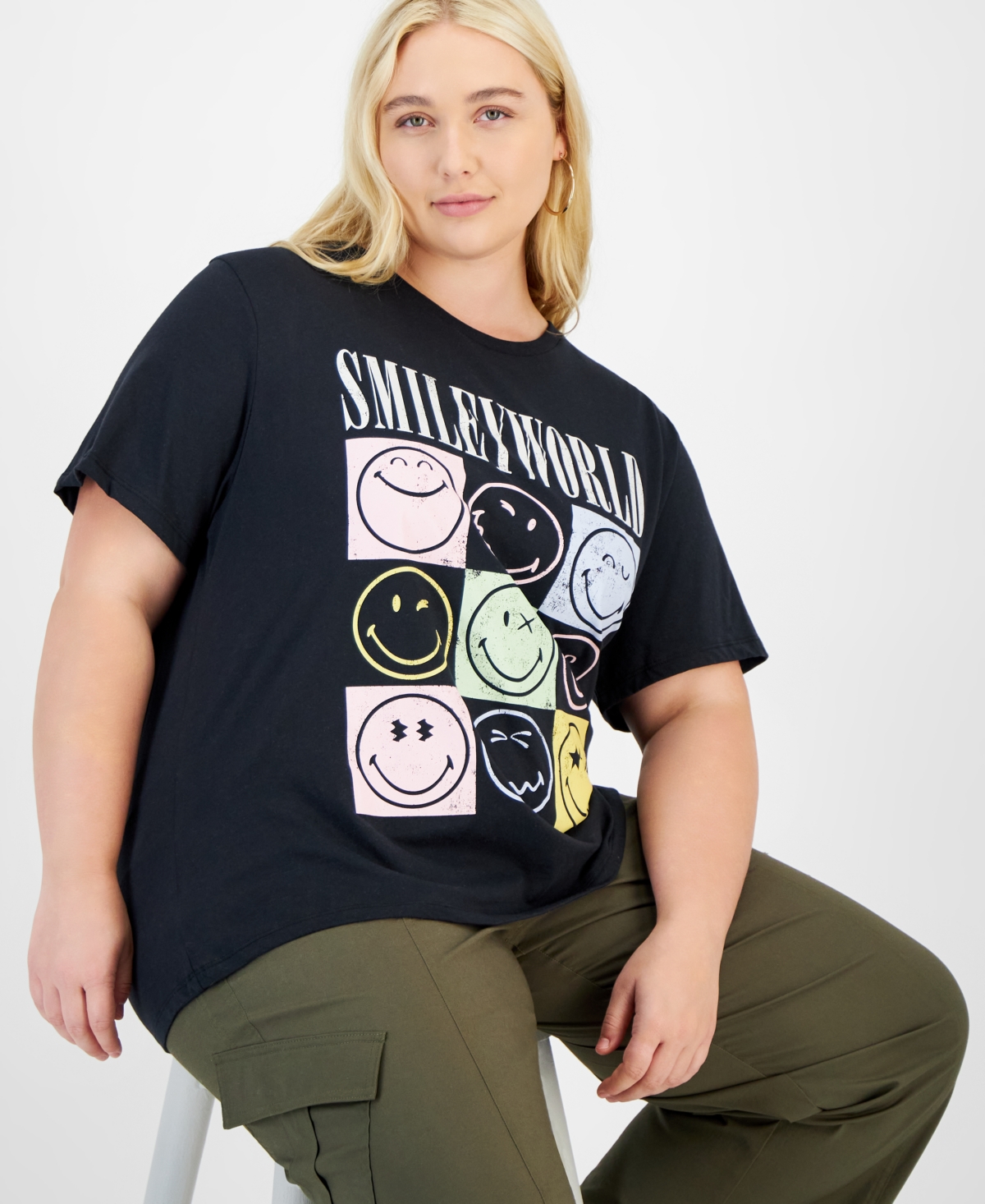 Grayson Threads, The Label Plus Size Smileyworld Graphic T-Shirt