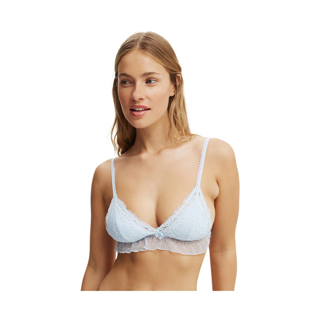 Cotton On Women's Holly Lace Triangle Padded Bralette