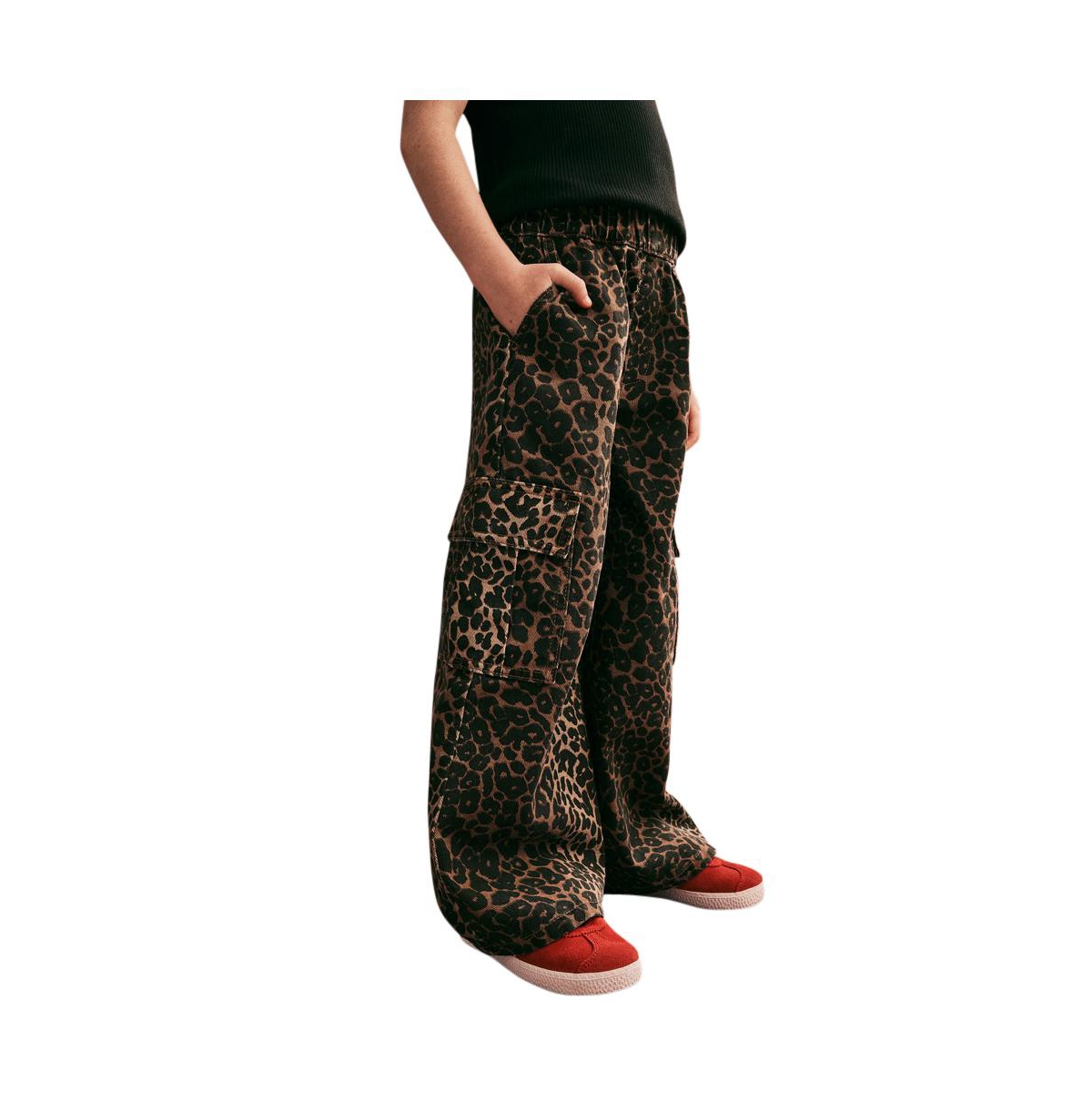 Cotton On Little Girls Little/Big Kaillee Wide Leg Pant -leopard