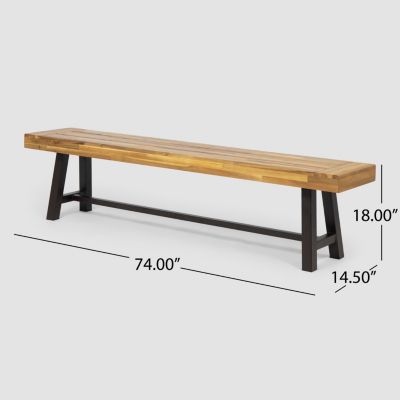 Streamdale Acacia Wood Dining Bench Outdoor Style And Durability