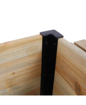 Metal Leg Raised Garden Box with Folding Shelf