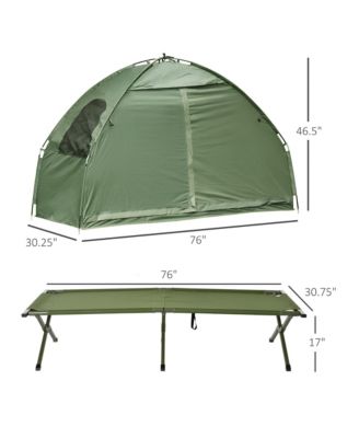 Camping Tent Cot, Single Person Folding Cot Combo, Off-Ground Tent, Covered Outdoor Bed with Carry Bag for Hiking, Camping