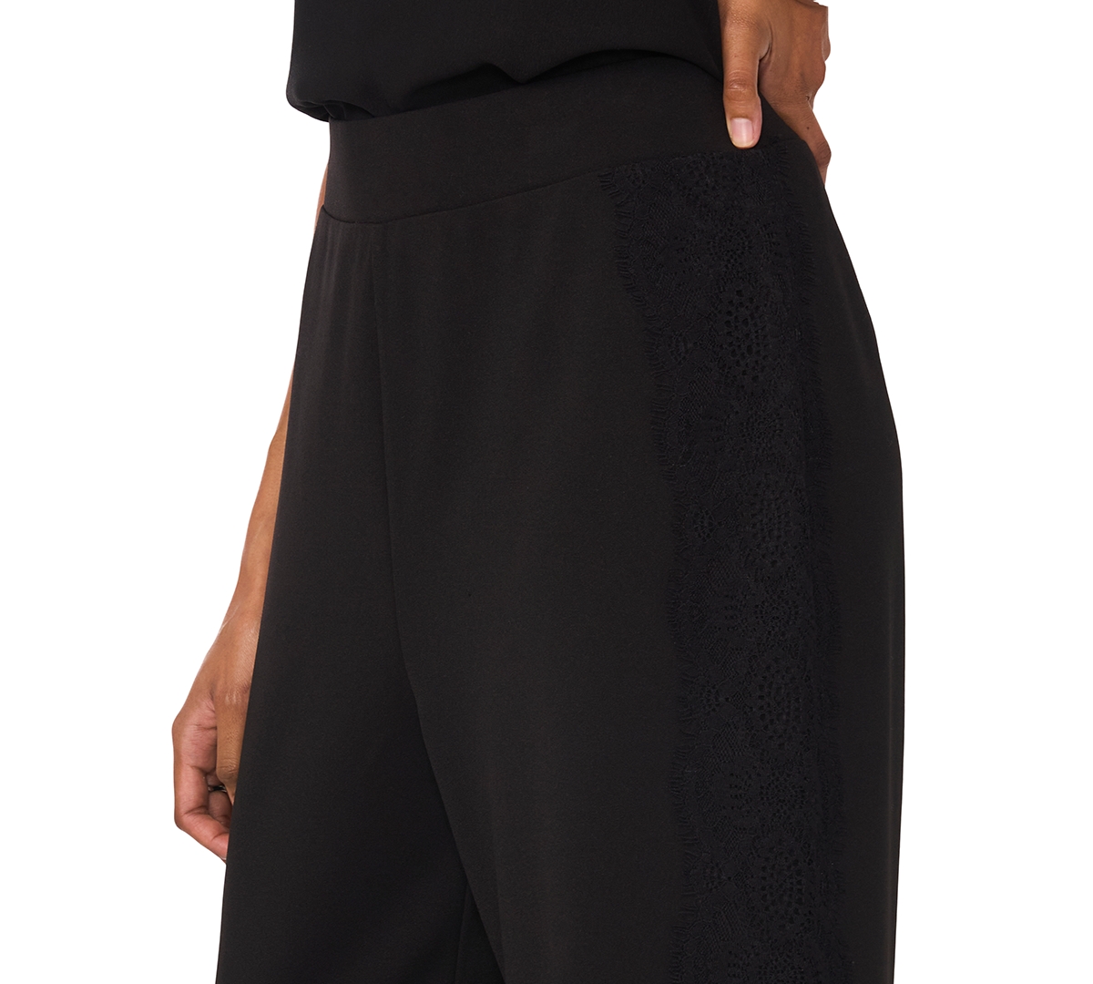 Vince Camuto Wide Leg Trousers In Rich Black