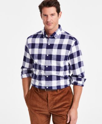 Men's Regular-Fit Plaid Flannel Shirt, Created for Macy's