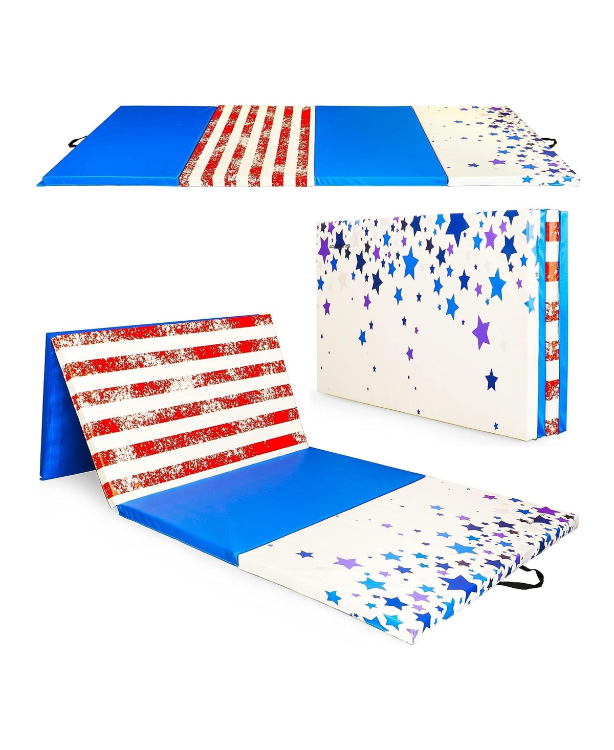 120&#x22;x48&#x22; All Purpose Gymnastics Exercise Mat, Star/Stripe - Star/stripe