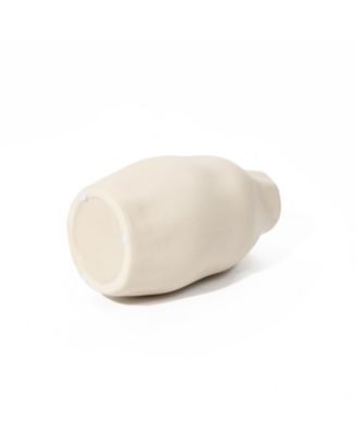 Ivory White Ceramic Modern Tall Vase