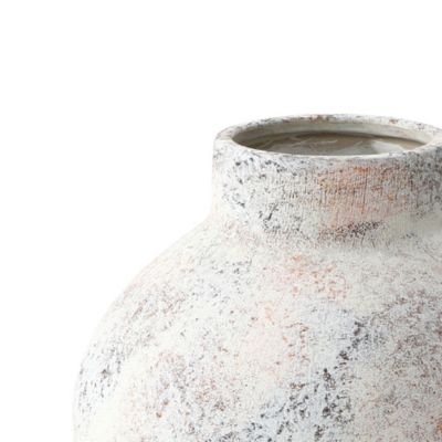 Marble White 12 Inch Tall Stoneware Table Vase