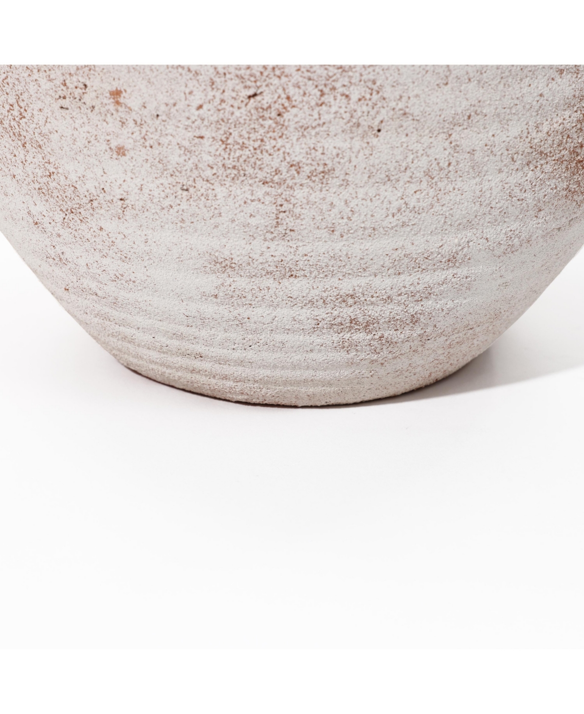 LuxenHome Marble Brown and White 7.5-Inch Tall Terracotta Vase - Marble brown and white