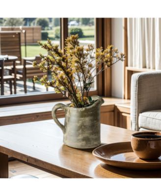 Rustic Farmhouse Brown Small Pitcher Terracotta Vase