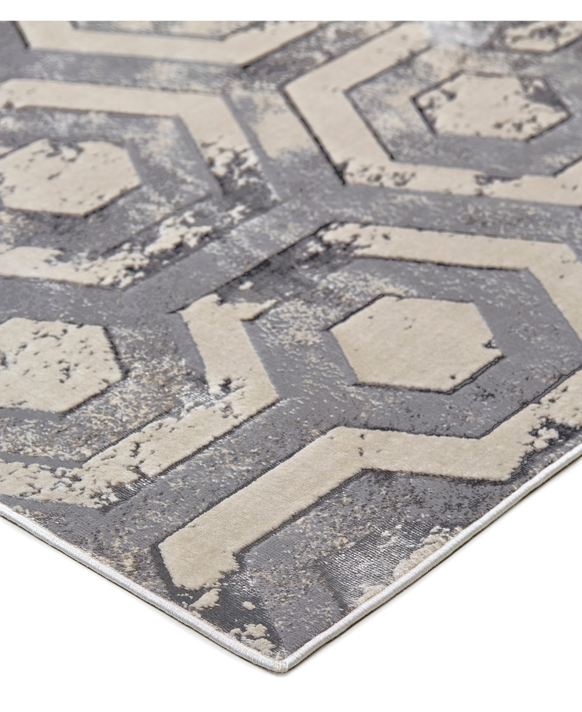 Shop Feizy Micah 3046f 3'11"x6' Area Rug In Gray,taupe