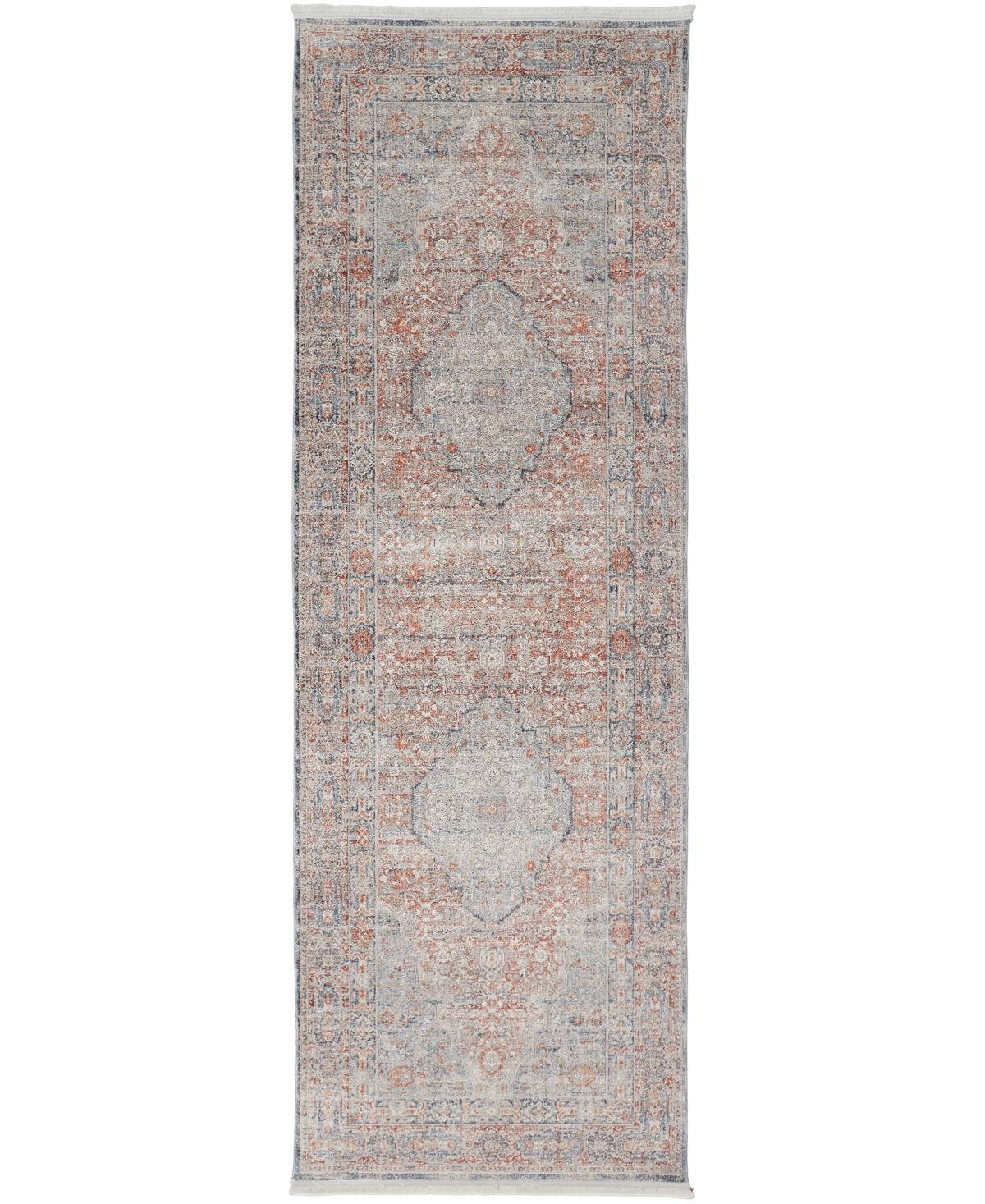 Shop Feizy Marquette 3778f 2'8"x8' Runner Area Rug In Gray,ivory