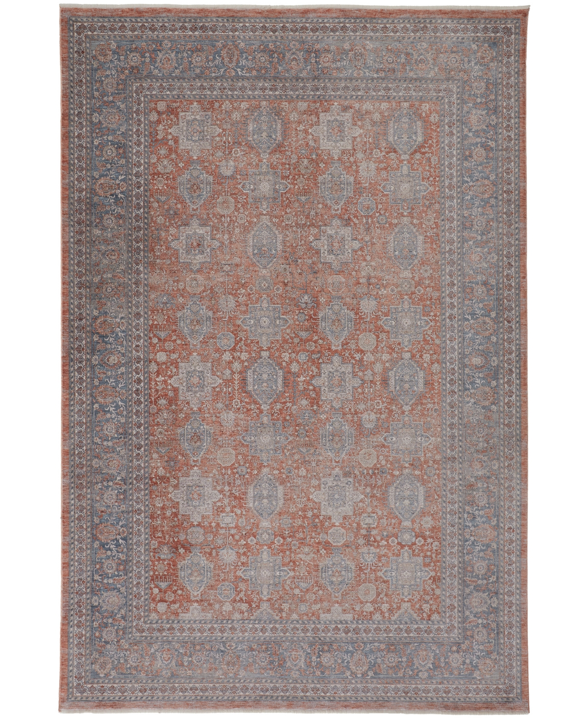 Shop Feizy Marquette 3761f 4'x5'3" Area Rug In Red,orange