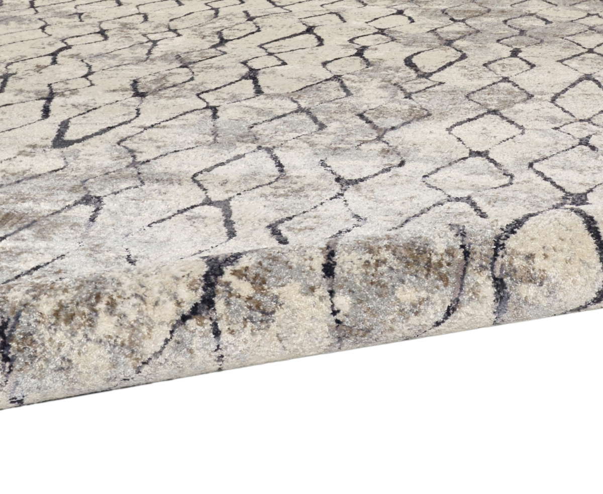 Shop Feizy Kano 3872f 6'7"x9'6" Area Rug In Ivory,gray