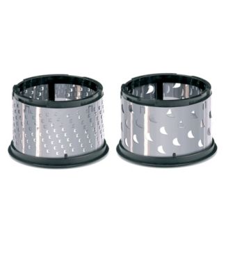 GEFU Stainless Steel 2 Drum Rotary Grater with Attachable Container and Lid