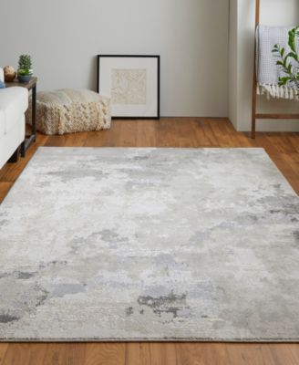 Feizy Prasad 3970f Rug Collection In Ivory,gray