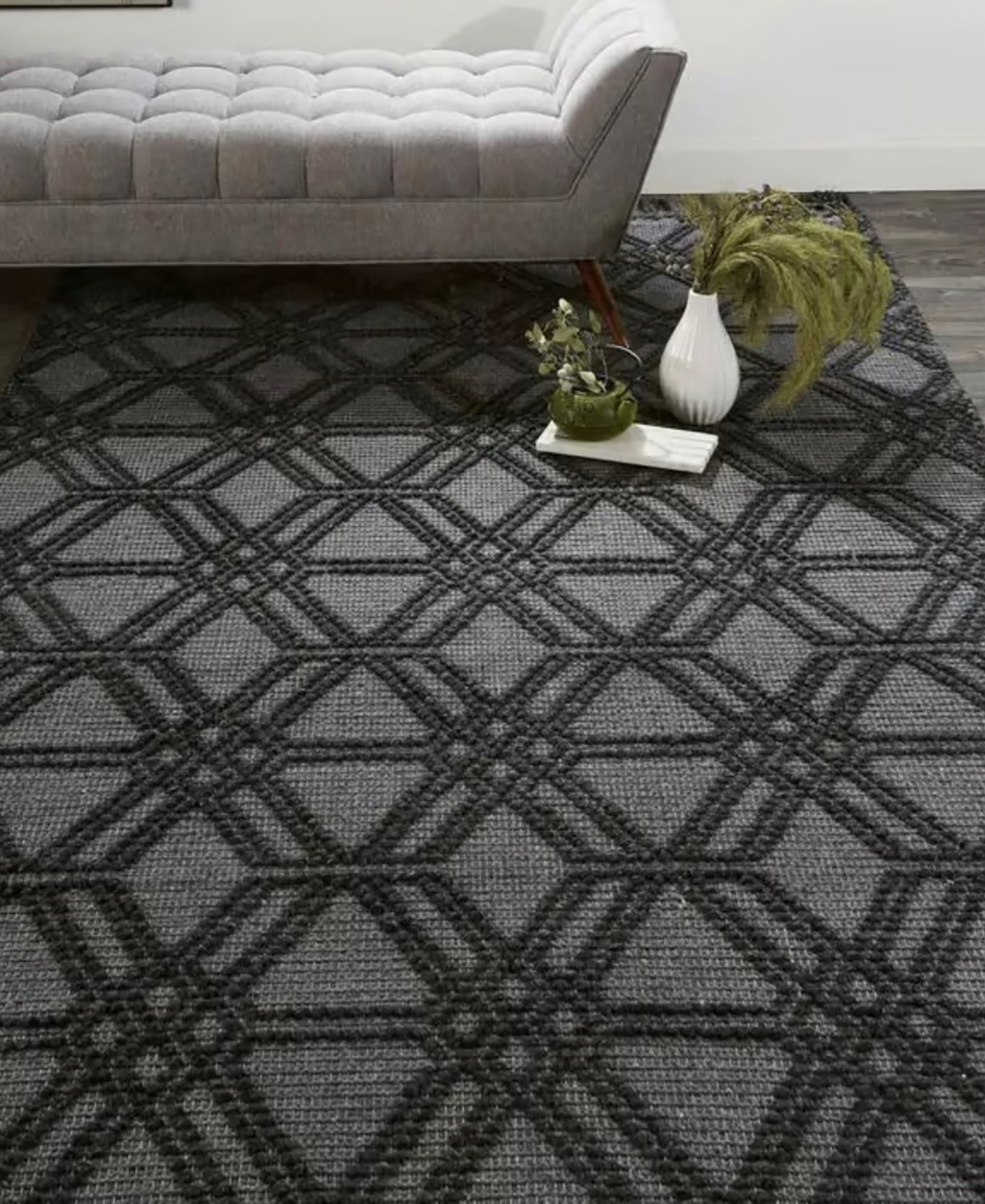 Shop Feizy Phoenix 0807f 7'9"x9'9" Area Rug In Black,gray