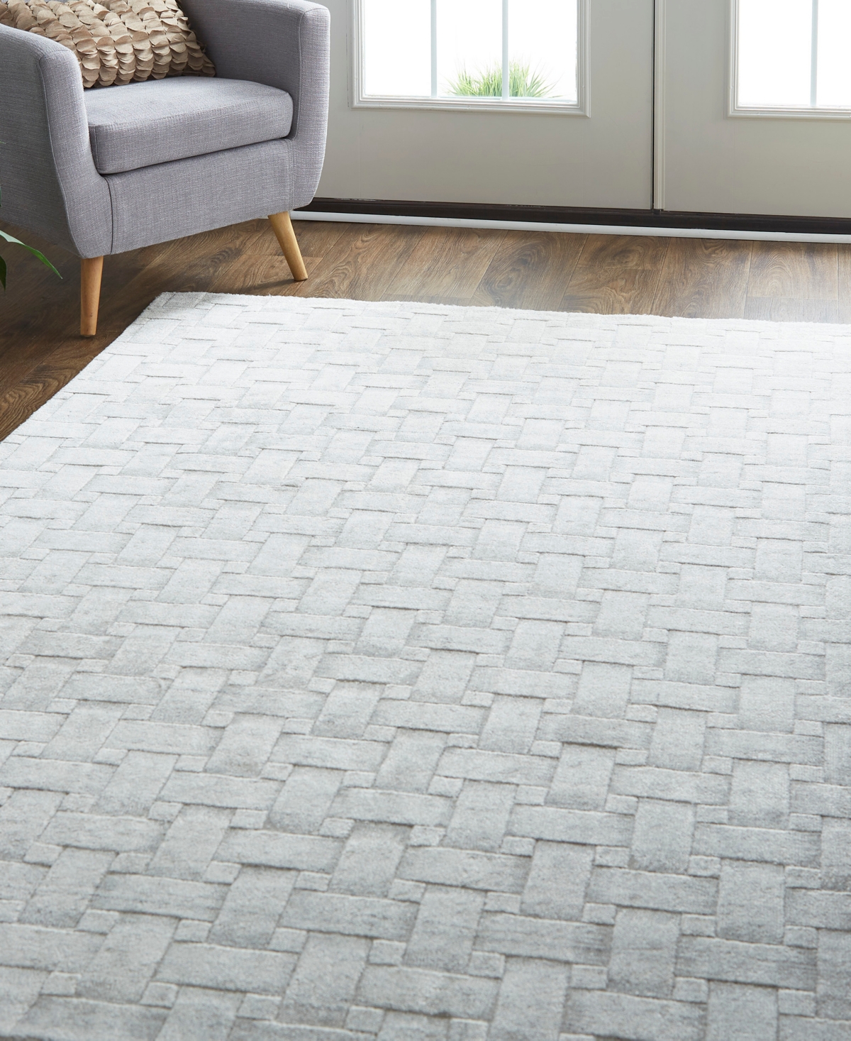 Feizy Redford 8669f 3'6"x5'6" Area Rug In White