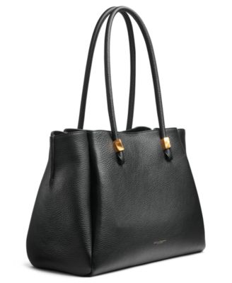 Quogue Leather Triple Compartment Tote Bag