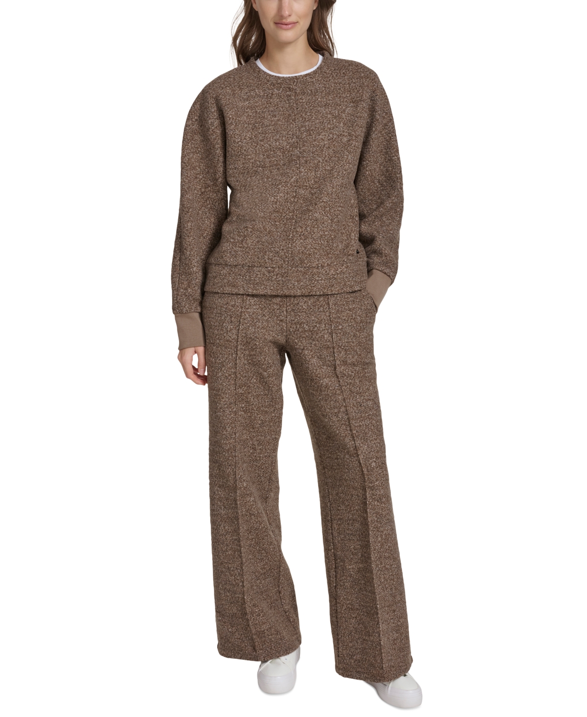 MARC NEW YORK ANDREW MARC SPORT WOMEN'S FUZZY KNIT CREWNECK SWEATSHIRT 