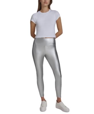 Marc New York - Women's Metallic Faux-Leather Leggings
