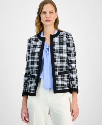 Kasper - Women's Open-Front Patch Pocket Blazer