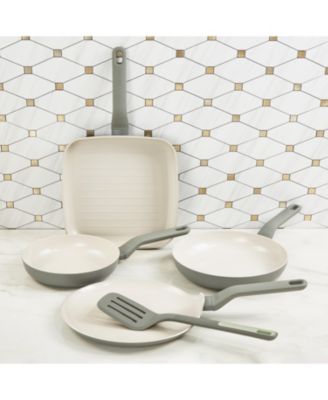 Leo Balance 5Pc Nonstick Ceramic Frying Pan Set with Turner, Recycled